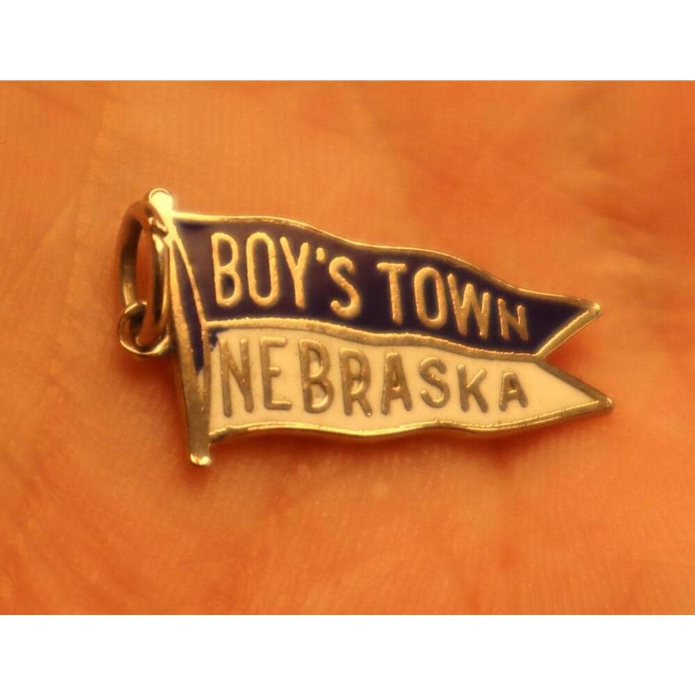 Sterling Enamel Boy's Town Nebraska Charm